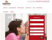 Tablet Screenshot of cooperativehomecare.com